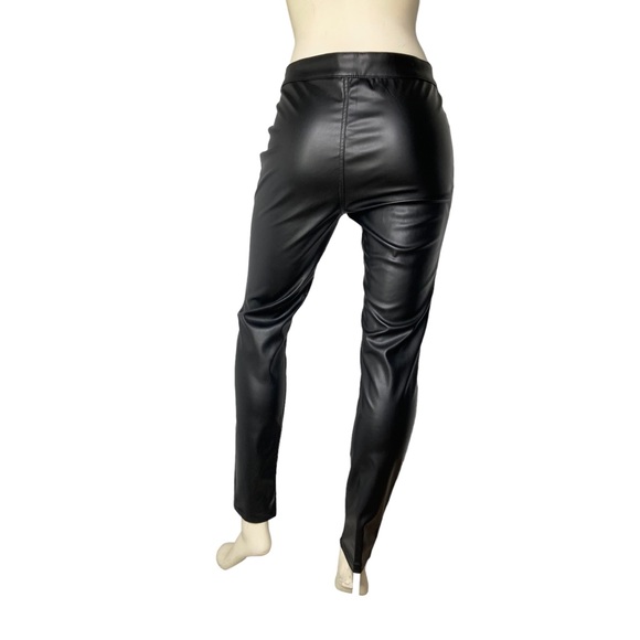 1511 inc. Black Faux Leather Mid Rise Legging Pants, 8 - Picture 2 of 11